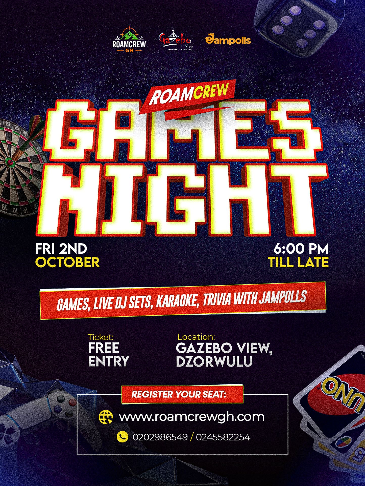 RoamCrew Games Night